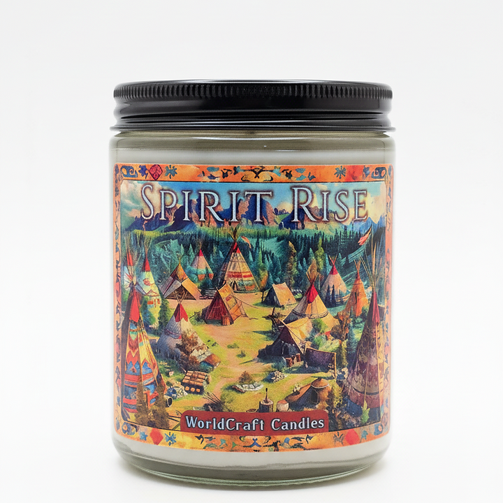 Native American Candle, Indigenous Candle named Spirit Rise, palo santo candle