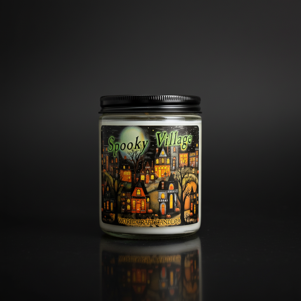 A fantasy Halloween candle named spooky village 